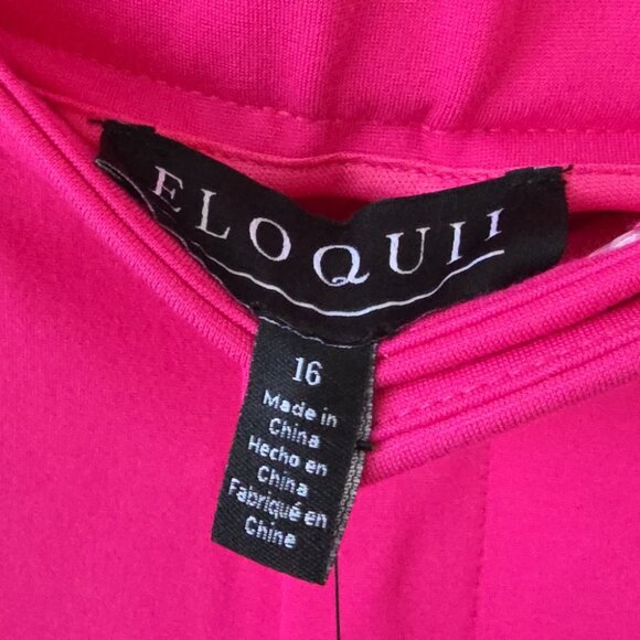 NWT ELOQUII | Magenta Pink Pants Stretchable Wide Leg Sz 16 - Picture 3 of 6
